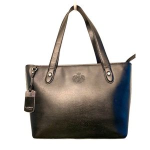 👛MOVING SALE Lauren Ralph Lauren RLL Purse Black Zip Close Newbury Shopper